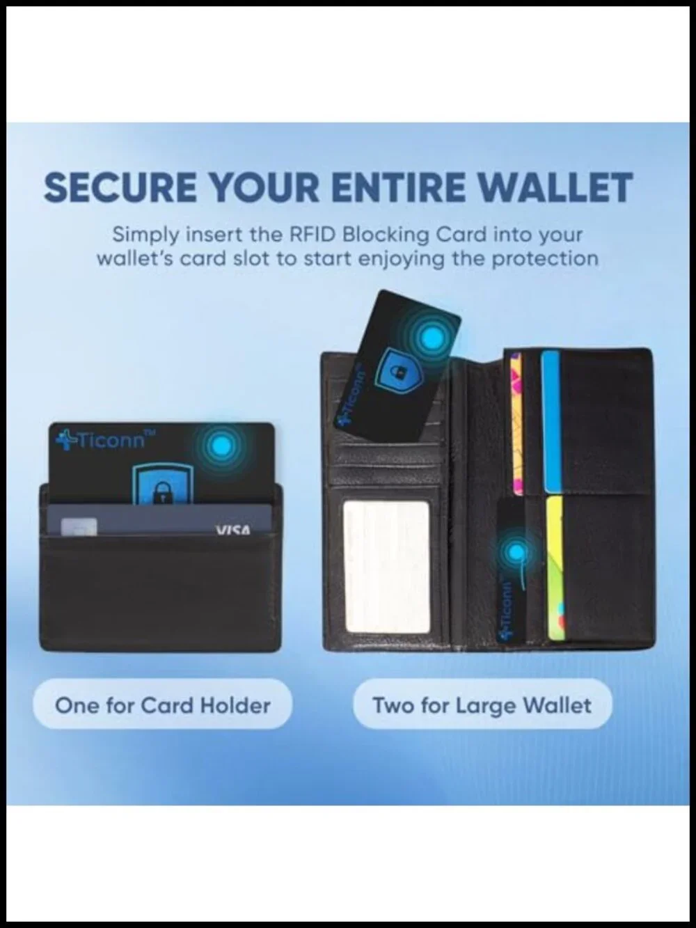 RFID Blocking Cards - 4 Pack, Premium Contactless NFC Card Protector for Wallet